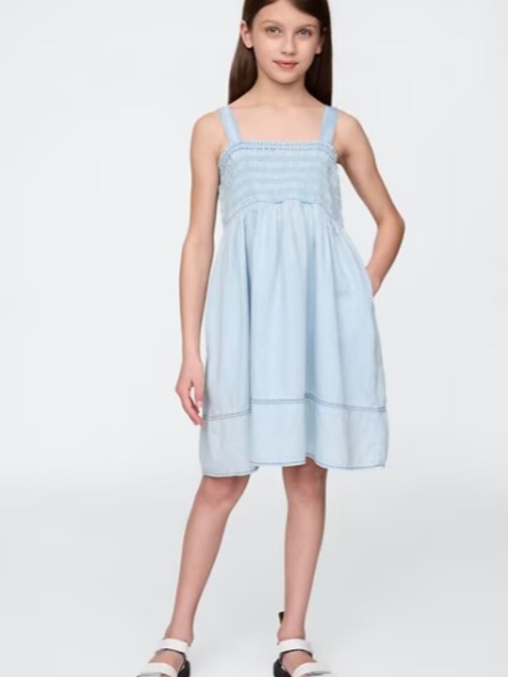 GAP Kids Smocked Denim Dress
